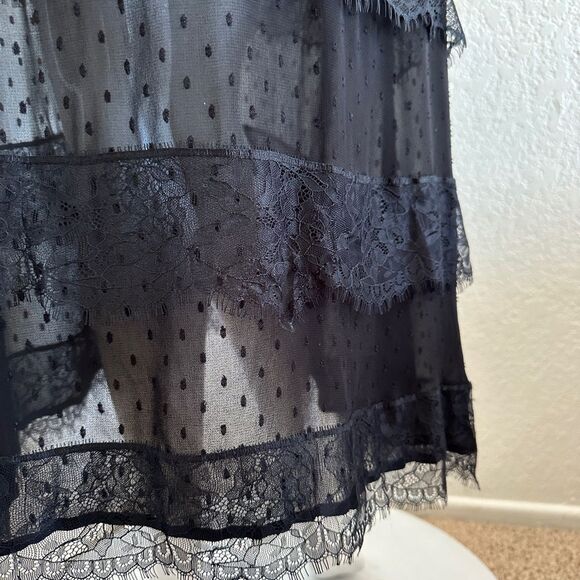 CLEOBELLA Dress Black Haven Lace & Swiss Dot Midi Dress Size XS • FLAWED - Picture 11 of 16